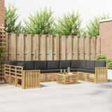  Set vanjskih sofa 11 pcs Bijela i antracit 59 x 59 x 37 cm Cijene
