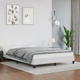 The Living Store Posteljni okvir z vzglavjem bel 140x190 cm umetno usnje - Posteljni Okvir Z Vzglavjem, (21524987) Cene