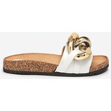 Resti Women's white slippers with decoration at Fixci- Footwear | ePonuda.com