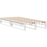 vidaXL Posteljni okvir bel 90x200 cm trdna borovina | Shoptok.si