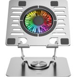  Postolje za notebook riser stand preklopivi rotirajuci, Addison AD-RC35 Adjustable Metal Laptop Stand with 360 Degree Rotating Fan and RGB Light, 3963 Cijene