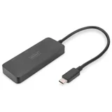 Digitus DS-45334 DisplayPort / USB-C® adapter [1x USB-C® - 3x ženski konektor DisplayPort] crna bez utičnice za punjenje, Ultra HD (4K) HDMI, DisplayPort 1.4