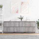 The Living Store Komoda 3 kosi siva sonoma inženirski les - Komoda, (21662763) | Shoptok.si