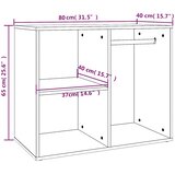  Garderobni ormarić crni 80 x 40 x 65 cm od konstruiranog drva | shoptok.hr