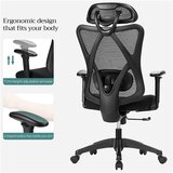 Songmics Pisarniški stol OBN063B01, črn | Shoptok.si