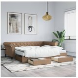 vidaXL dnevni krevet na razvlačenje cappuccino 90x200 cm umjetna koža | shoptok.hr
