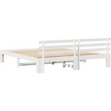  Krevetna konstrukcija Bijelo 200 x 200 cm Čvrsto borovo drvo Bijela 209 x 204 x 66 cm | Shoptok.si