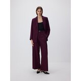 Reserved Hlače s naborima - boja mahagonija | shoptok.hr
