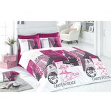  paris - lilac whitefuchsiablack ranforce single quilt cover set (fr) | ePonuda.com