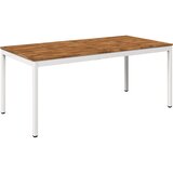 vidaXL Stol za večeru u vrtu Prirodna i bijela 147 x 88 5 x 75 cm - Prirodna i bijela 147 x 88 5 x 75 cm | shoptok.hr