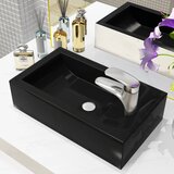  Umivaonik s otvorom pravokutni keramički crni 46x25,5x12 cm | shoptok.hr