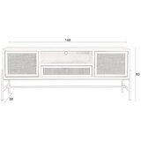 Dutchbone Črna TV omarica iz masivne jelke 148x60x38 cm Yasu – | Shoptok.si
