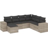  7-dijelni set vrtnih sofa svjetlosivi od poliratana | shoptok.hr