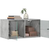  Zidni ormarić sa staklenim vratima boja betona 68,5x37x35 cm | shoptok.hr