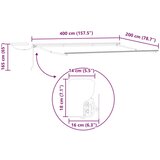  Električni zložljiv senčnik Modra in bela 4 x 2 m, (5000204655) | Shoptok.si