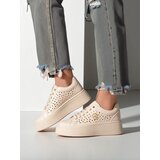 Resti Women's Ecru Platform Sneakers Boreas Eco Leather | Shoptok.si