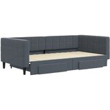  Dnevni krevet na razvlačenje i ladice tamnosivi 100 x 200 cm | shoptok.hr
