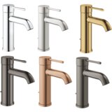 Grohe enoročna armatura za umivalnik Essence z zgornjim delom sifona - hard graphite (23589A01) Slike