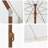  Suncobran za plažu Siva i bijela 205 x 205 x 210 cm | shoptok.hr