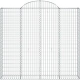  Obokane gabion košare 2 kosa 200x30x180/200 cm pocinkano železo | Shoptok.si