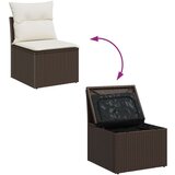  Set vrtnih sofa 6 dijelova Smeđa Ratan Vanjski stol Pravokutni | shoptok.hr