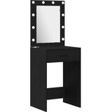  toaletna mizica z LED ogledalom, črna, 50x41x135 cm | Shoptok.si