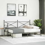  Krevet na rasklapanje bez madraca crni 75x190 cm čelik | shoptok.hr