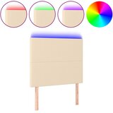 LED uzglavlje krem 90x5x118/128 cm od tkanine | shoptok.hr