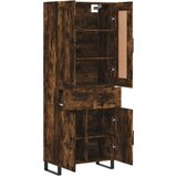  Visoka komoda dimljeni hrast 69 5x34x180 cm konstruiranog drva | shoptok.hr