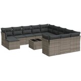  13-dijelni set vrtnih sofa od poliratana s jastucima sivi | shoptok.hr