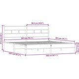 Metalni okvir kreveta bez madraca boja hrasta 200x200 cm | shoptok.hr
