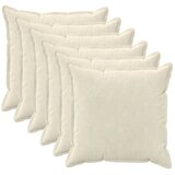  Presvlaka za jastuk 6 kom. HOUTEN Krem 60 x 60 cm - Dizajn s paspulom Krem 6 | shoptok.hr