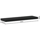  Zidna polica HYLE 80x24 cm crna | Eponuda.com