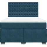  s oprugama i madracem plavi 140x190 cm baršunasti | Eponuda.com