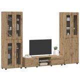  Set TV komoda s ladicama Umjetnički hrast Konstruirano drvo | shoptok.hr