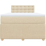 vidaXL Krevet box spring s madracem krem 120 x 190 cm od tkanine | shoptok.hr