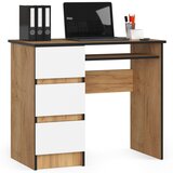 AKORD A-6 Računalniška Miza, Leva Izvedba, Hrast Craft/Bela, (5000333065) | Shoptok.si