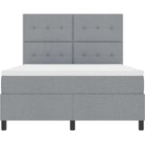 Box postelja s škatlastim vzmetenjem in vzmetnico svetlo siva 160 x 200 cm tkanina | Shoptok.si