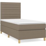  Krevet s oprugama i madracem smeđesivi 100 x 200 cm od tkanine | shoptok.hr