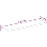 Stolna ploča sa živim rubom 120x30x2 5cm od masivnog drva manga | shoptok.hr