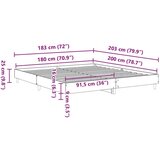  Posteljni okvir brez vzmetnice star les 180x200 cm, (21792731) | Shoptok.si
