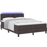 Box Postelja z vzmetnico z vzmetnico Temno rjava 160 x 200 cm blago, (5000127572) | Shoptok.si