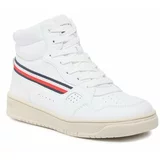 Tommy Hilfiger Superge Stripes High Top Lace-Up Sneaker T3X9-32851-1355 S Bela