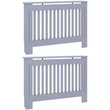  Pokrivač radijatora 2 pcs Siva 112 x 19 x 81,5 cm | shoptok.hr