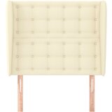  Uzglavlje s ušima krem 103x23x118/128 cm od umjetne kože | shoptok.hr