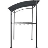 Nadstrešnica za roštilj 215 x 150 x 220 cm antracit čelična | shoptok.hr