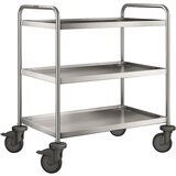 B.PRO Servirni voziček iz nerjavnega jekla BLANCO, 3 police, DxŠxV 900 x 600 x 950 mm | Shoptok.si