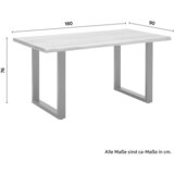 Bessagi Home jedilna miza len, hrast, 180x90 | Shoptok.si