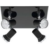 Eglo 780428 - LED kupatilsko spot svetlo BABILONE 4xGU10/3W/230V IP44 crno | Eponuda.com