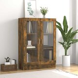  Vitrina boja dimljenog hrasta 82,5x30,5x115cm konstruirano drvo Cene